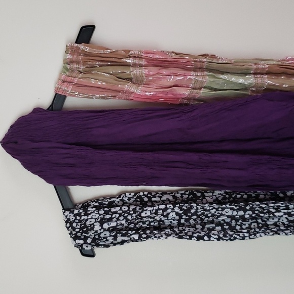 Lot of 3 lightweight scarfs, perfect for scarf tops, Y2K skinny neck scarfs - Picture 2 of 5